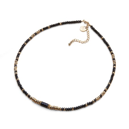 Collier Rim spinelle noir | Pierres naturelles | Belle mais pas que