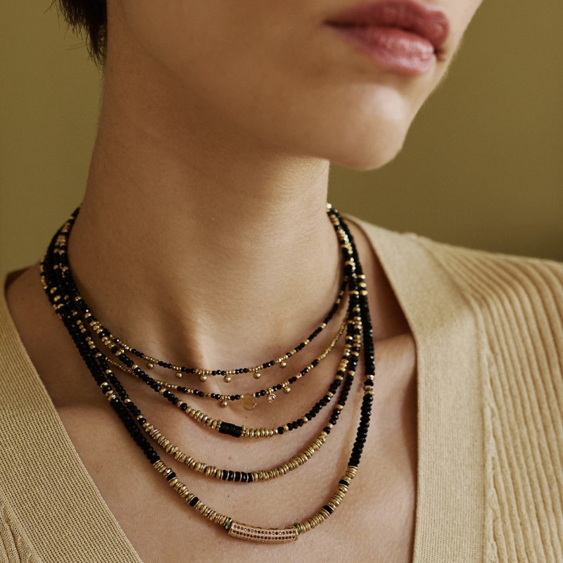 Collier Rim spinelle noir | Pierres naturelles | Belle mais pas que