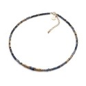 Collier Rim saphir & agate bleue | Pierres naturelles | Belle mais pas que