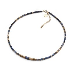 Collier Rim saphir & agate bleue | Pierres naturelles | Belle mais pas que