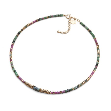 Collier Rim rubis & rubis zoïste | Pierres naturelles | Belle mais pas que