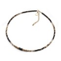 Collier Rim spinelle noir & zircon jaune | Belle mais pas que