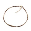 Collier Rim zircon jaune & hématite marron cuivré | Belle mais pas que