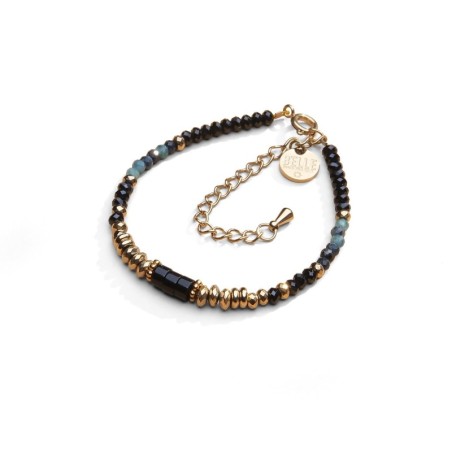 Bracelet Rim spinelle noir & tourmaline bleue | Belle mais pas que