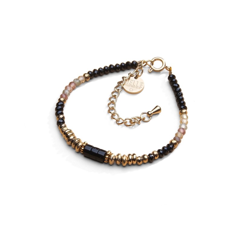 Bracelet Rim spinelle noir et zirocn jaune | Belle mais pas que