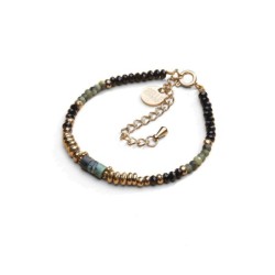 Bracelet Rim spinelle noir & tourmaline verte | Belle mais pas que