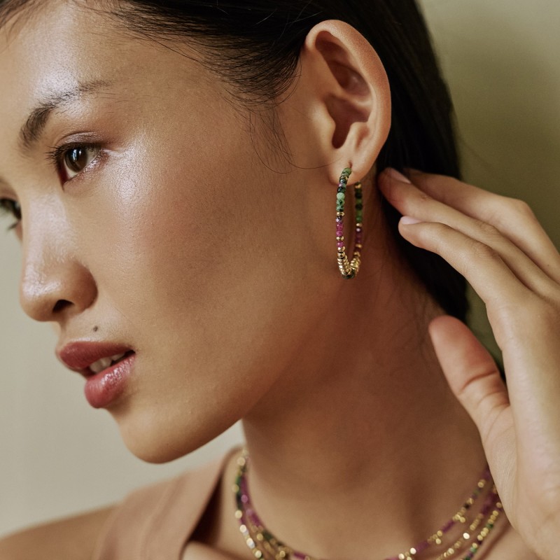 Boucles d’oreilles Rim rubis & rubis zoïste | Belle mais pas que