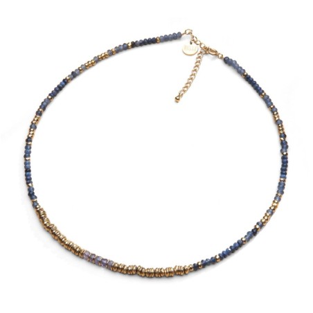 Collier Jade saphir & agate bleue | Belle mais pas que