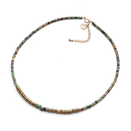 Collier Jade rubis zoïste | Pierres naturelles | Belle mais pas que