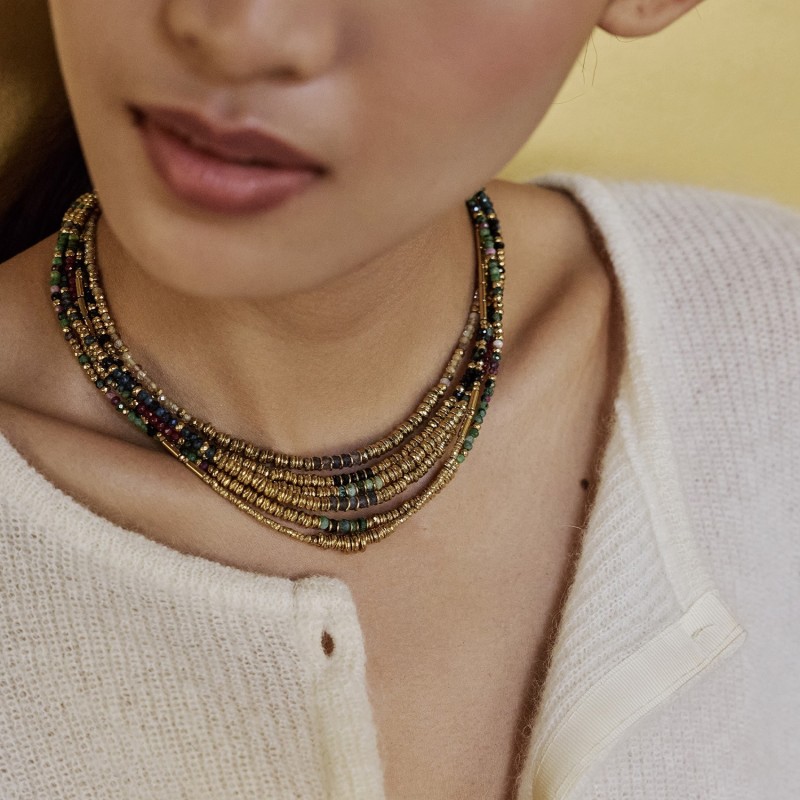 Collier Jade rubis zoïste | Pierres naturelles | Belle mais pas que