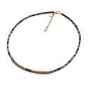 Collier Jade spinelle noir & tourmaline bleue | Belle mais pas que