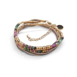 Bracelet Jade 2 tours rubis & rubis zoïste | Belle mais pas que