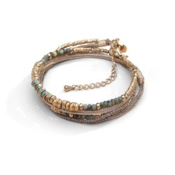 Bracelet Jade 2 tours tourmaline verte | Belle mais pas que