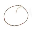 Collier Emi tourmaline verte & agate rouge profond | Belle mais pas que