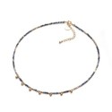 Collier Emi saphir, agate bleue & labradorite | Belle mais pas que