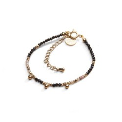 Bracelet Emi spinelle noir & zircon jaune | Belle mais pas que