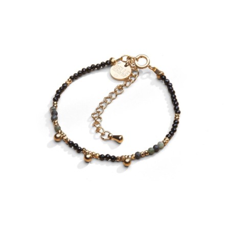 Bracelet Emi spinelle noir & tourmaline verte | Belle mais pas que