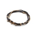 Collier et bracelet Emi 3 tours spinelle noir | Belle mais pas que