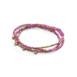 Collier et bracelet Emi 3 tours rubis | Belle mais pas que
