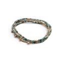 Collier et bracelet Emi 3 tours turquoise africaine | Belle mais pas que
