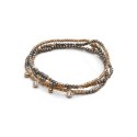 Collier et bracelet Emi 3 tours pyrite | Belle mais pas que
