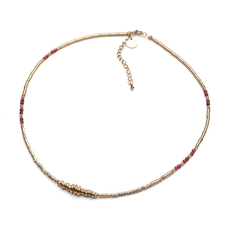 Collier Juliette agate rouge profond | Belle mais pas que
