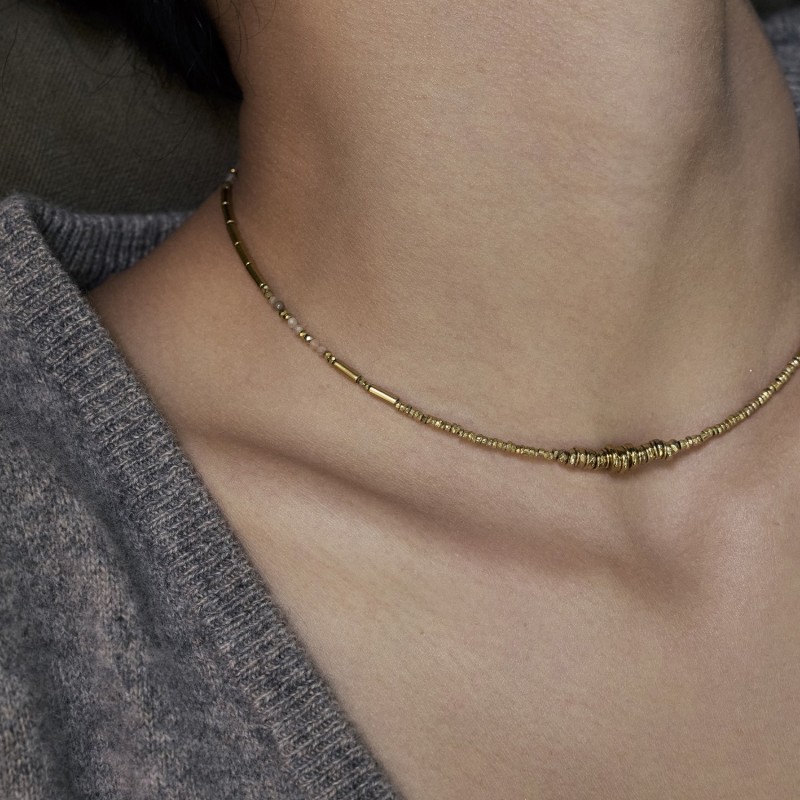 Collier Juliette zircon jaune | Pierres naturelles | Belle mais pas que