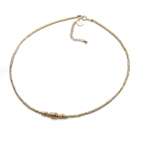 Collier Juliette hématite dorée | Pierres naturelles | Belle mais pas que