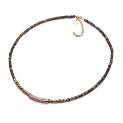Collier Jeanne obsidienne argentée | Belle mais pas que