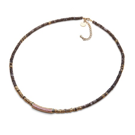 Collier Jeanne obsidienne argentée | Belle mais pas que