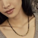 Collier Jeanne obsidienne argentée | Belle mais pas que