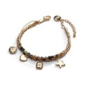 bracelet 4 rangs stone lucky charms rubis zoïste | Belle mais pas que