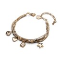 bracelet 4 rangs stone lucky charms zircon jaune | Belle mais pas que