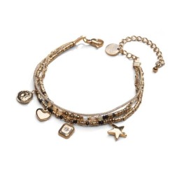 bracelet 4 rangs stone lucky charms zircon jaune | Belle mais pas que