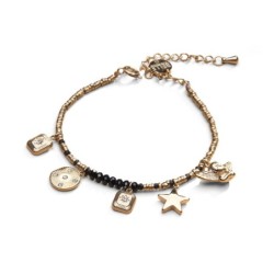 bracelet stone lucky charms spinelle noir | Belle mais pas que