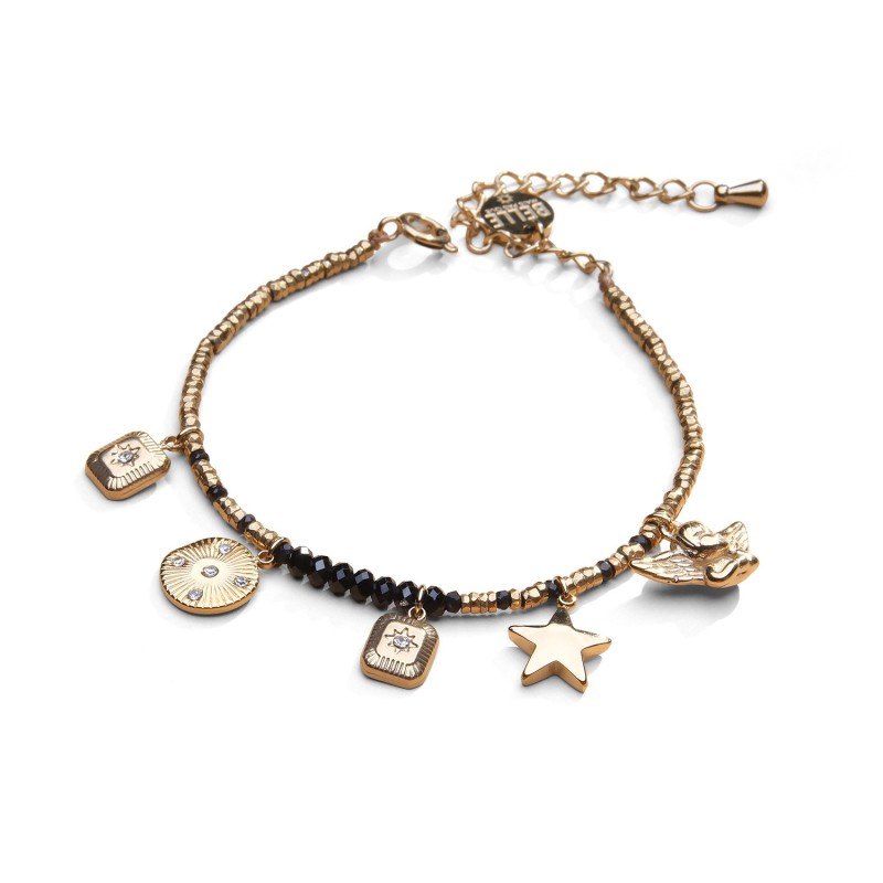 bracelet stone lucky charms spinelle noir | Belle mais pas que