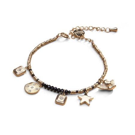 bracelet stone lucky charms spinelle noir | Belle mais pas que