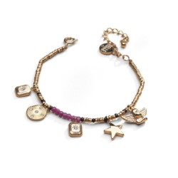 bracelet stone lucky charms rubis | Belle mais pas que