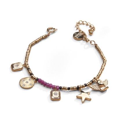 bracelet stone lucky charms rubis | Belle mais pas que