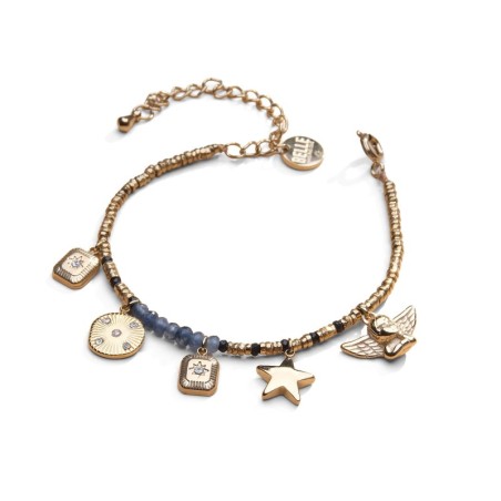 bracelet stone lucky charms agate bleue | Belle mais pas que