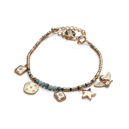 bracelet stone lucky charms turquoise africaine | Belle mais pas que
