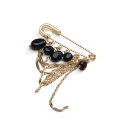 Broche Lucky charms agate noire | Belle mais pas que