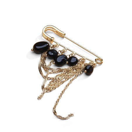 Broche Lucky charms agate noire | Belle mais pas que