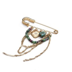 Broche Lucky charms rubis zoïste & talisman | Belle mais pas que