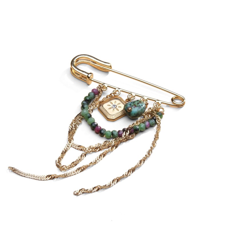 Broche Lucky charms rubis zoïste & talisman | Belle mais pas que