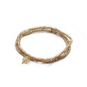 Bracelet élastique 3 tours & collier Ness trèfle bonheur | Belle mais pas que