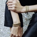Bracelet élastique 3 tours & collier Ness trèfle bonheur | Belle mais pas que