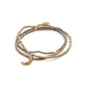 Bracelet élastique 3 tours & collier Ness clair de lune | Belle mais pas que