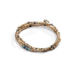 Bracelet 3 tours / collier Angèle tourmaline bleue | Belle mais pas que
