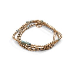 Bracelet 3 tours / collier Angèle turquoise africaine | Belle mais pas que